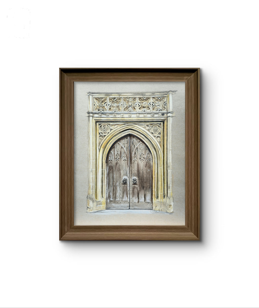 St Edmundsbury Cathedral Door Print