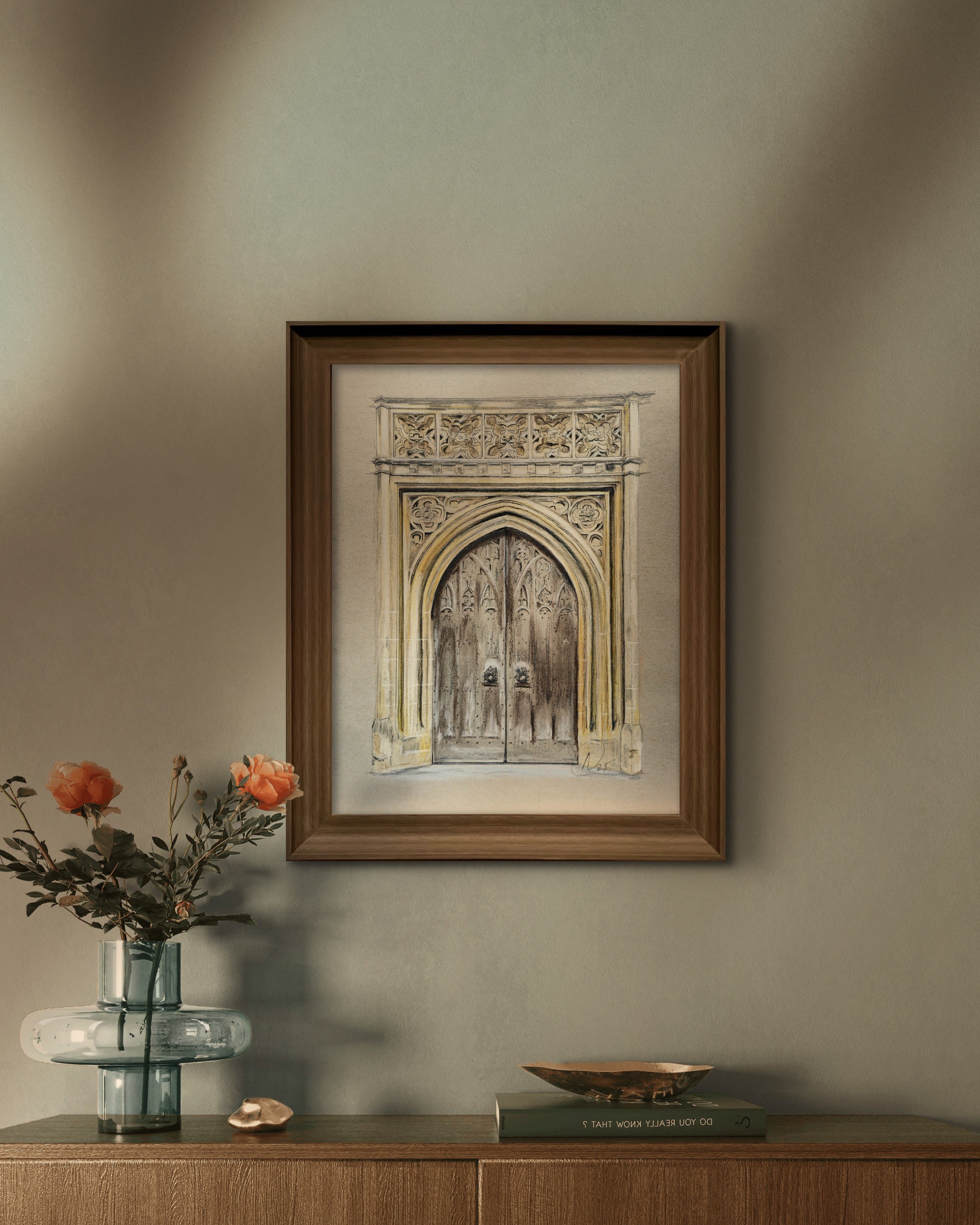 St Edmundsbury Cathedral Door Print