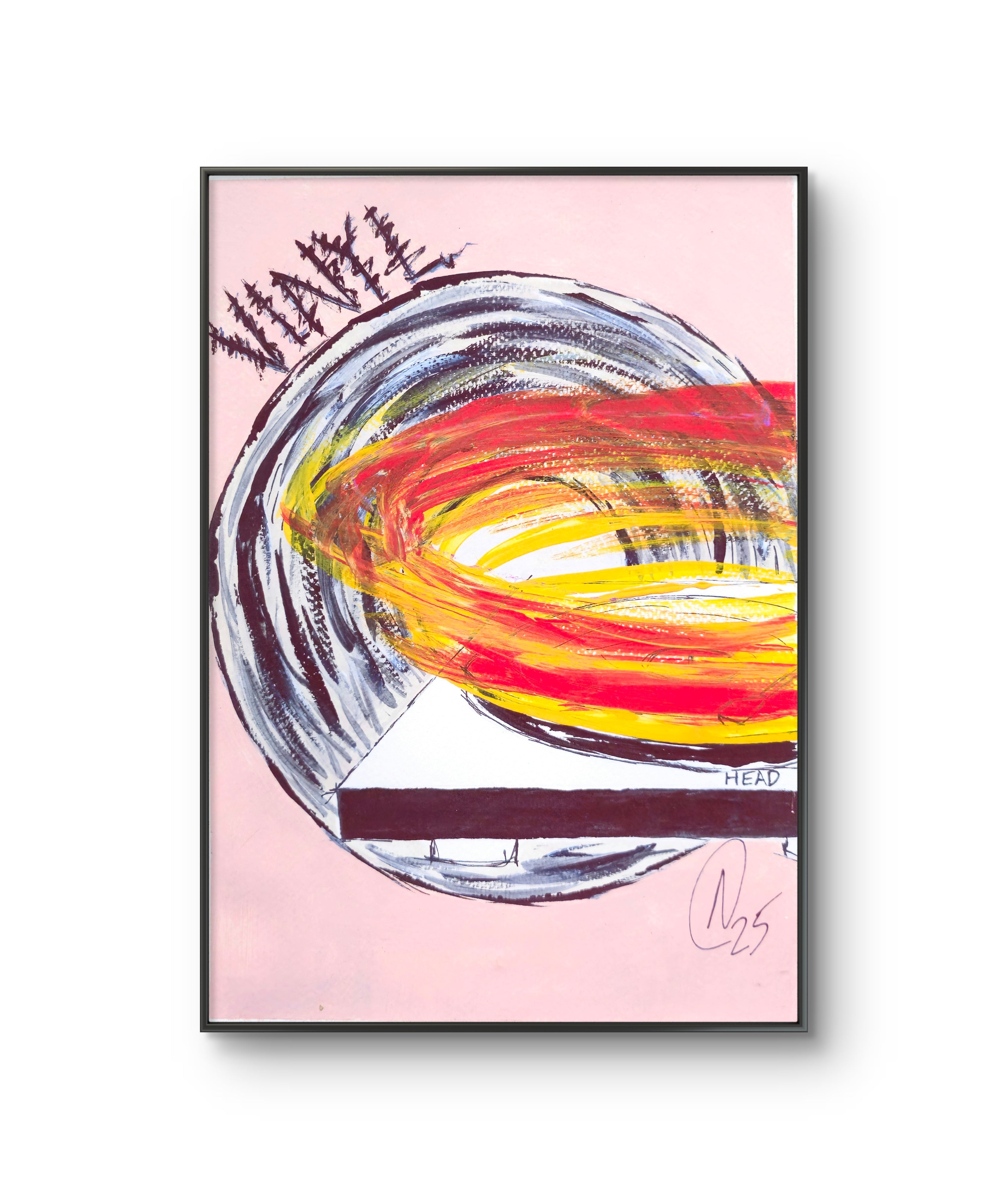 Pink Vinyl Head Print